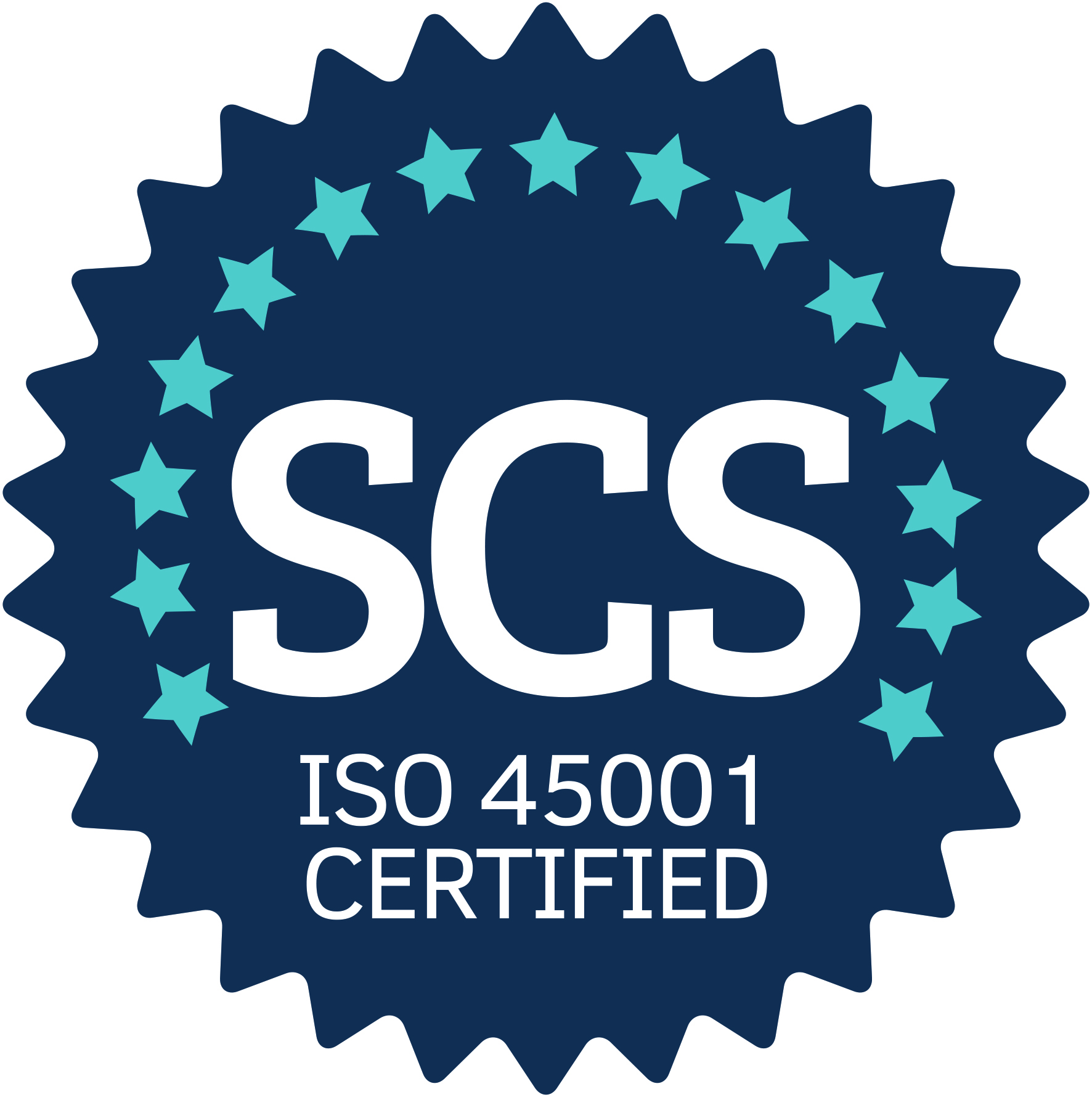 SCS ISO 45001 UKAS certified